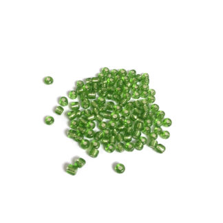 Silvery green seed beads - size 3 mm - weight 50 g