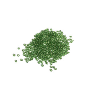 Silvery green seed beads - size 2 mm - weight 50 g