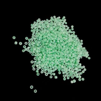 Pearly greyish light green seed beads - size 2.5 mm - weight 50 g