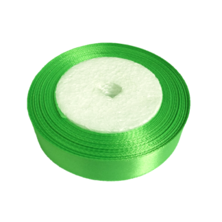 Yellowish light green satin ribbon by metre - width 40 mm