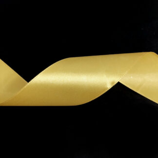 Greyish yellow satin ribbon by metre - width 40 mm