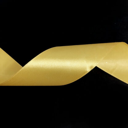 Greyish yellow satin ribbon by metre - width 40 mm