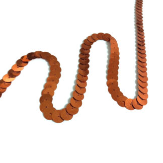Orange sequin string by metre - width 10 mm