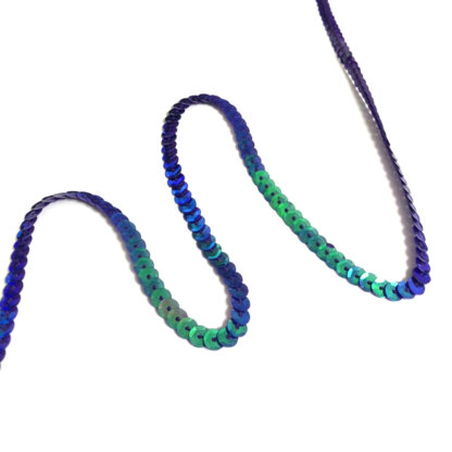 Purple sequin string by metre - width 6 mm