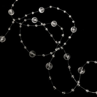 Semi-transparent plastic beads string by metre - diametre 8 mm