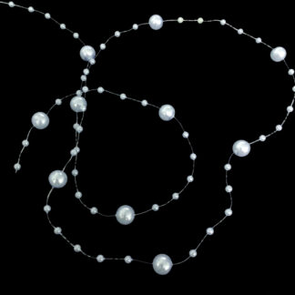 Light blue plastic beads string by metre - diametre 8 mm