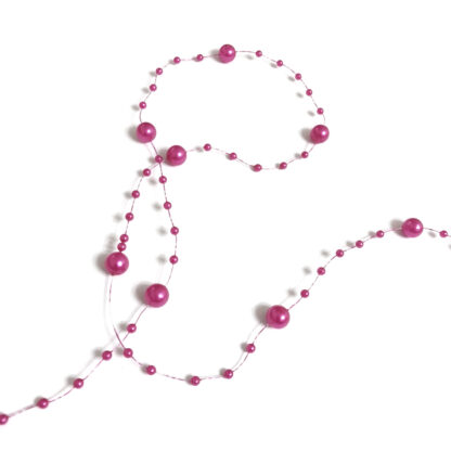 Pink plastic beads string by metre - diametre 8 mm