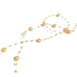 Light orange plastic beads string by metre - diametre 8 mm