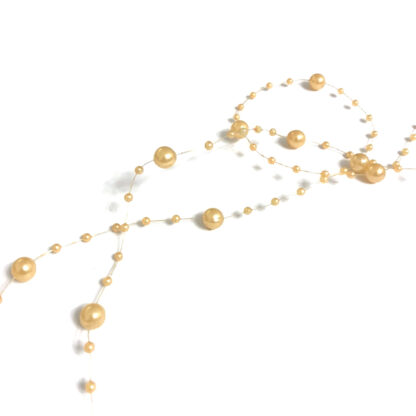 Light orange plastic beads string by metre - diametre 8 mm