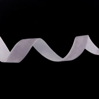 Pinkish light grey velvet ribbon by metre - width 18 mm