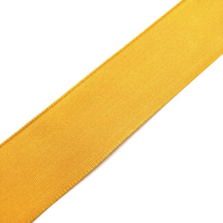 Reddish yellow grosgrain ribbon with wire edges by metre - width 39 mm