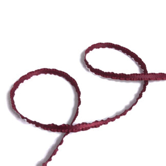 Maroon polyester ribbon with wavy edges by metre - width 10 mm