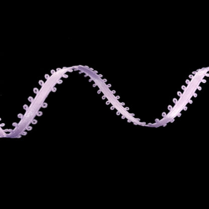 Light purple polyester ribbon with loop edges by metre - width 10 mm