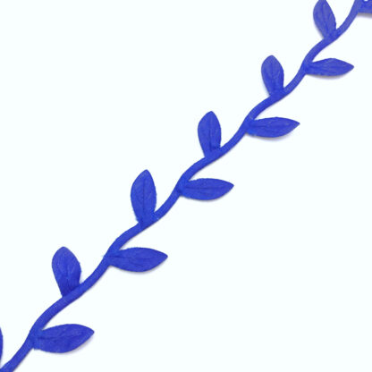 Blue leaf string ribbon by metre - width 25 mm
