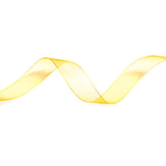 Reddish yellow organza ribbon by metre - width 16 mm