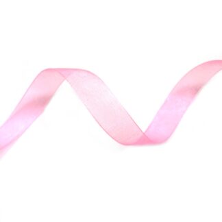 Light pink organza ribbon by metre - width 26 mm