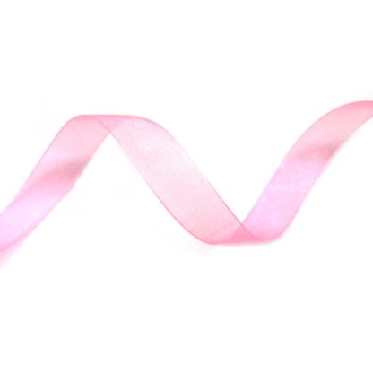 Light pink organza ribbon by metre - width 26 mm