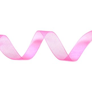 Pink organza ribbon by metre - width 40 mm
