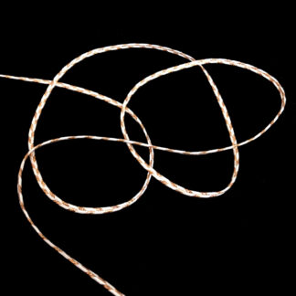 Glittery light brown and white soutache braid by metre - width 3.5 mm