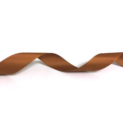 Orange brown grosgrain ribbon by metre - width 20 mm