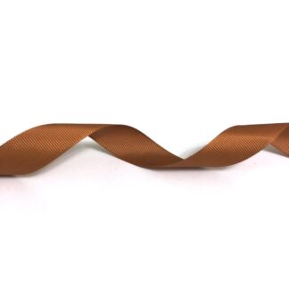 Orange brown grosgrain ribbon by metre - width 25 mm