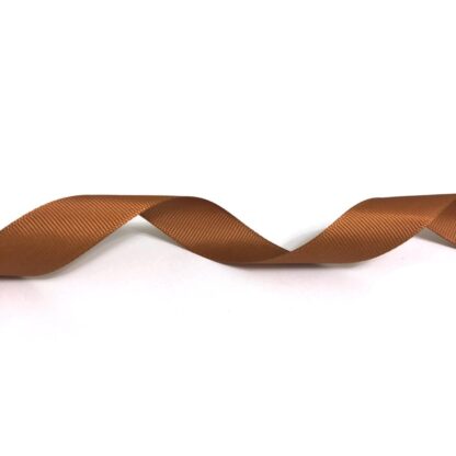 Orange brown grosgrain ribbon by metre - width 25 mm