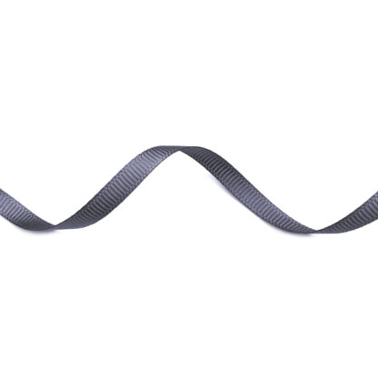 Dark grey grosgrain ribbon by metre - width 6 mm - length 5 metres