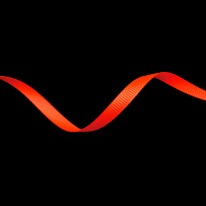 Neon orange grosgrain ribbon by metre - width 6 mm - length 5 metres