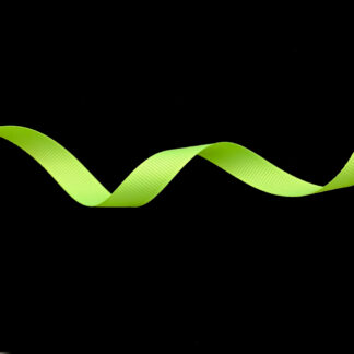 Neon yellowish green grosgrain ribbon by metre - width 12 mm