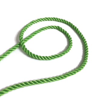 Twisted yellowish green cord rope by metre - diametre 7 mm