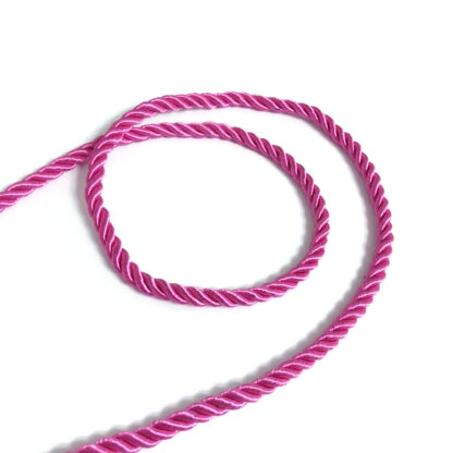 Twisted pink cord rope by metre - 7 mm