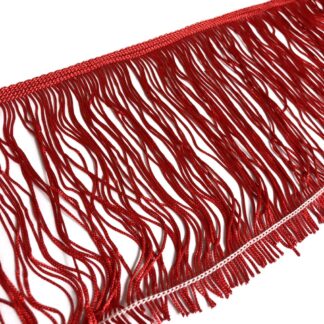 Red fringe by metre - width 140 mm - length 0.4 metre