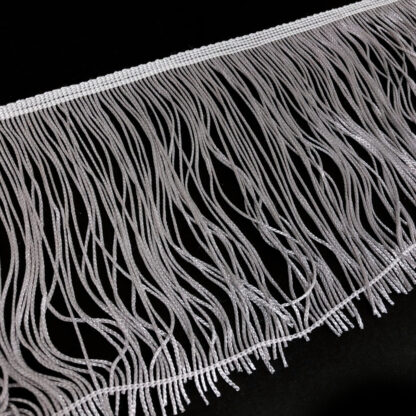 Light grey fringe by metre - width 140 mm