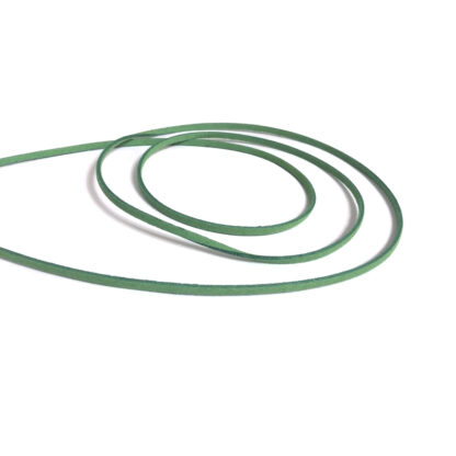 Flat light green faux suede cord by metre - width 3 mm