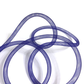 Flexible pinkish blue mesh tube by metre - diametre 8 mm