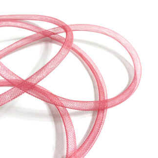 Flexible reddish pink mesh tube by metre - diametre 8 mm
