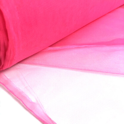 Stiff pink net fabric by metre - width 160 cm