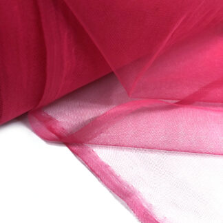 Stiff reddish pink net fabric by metre - width 160 cm