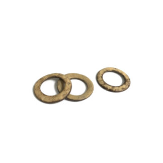 Cream brown wooden rings - diametre 33 mm - 3 pieces