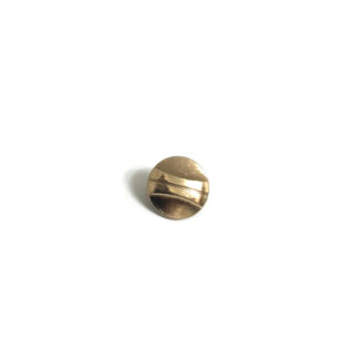 Round golden metal shank button - diametre 17 mm