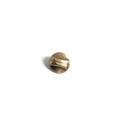 Round golden metal shank button - diametre 17 mm