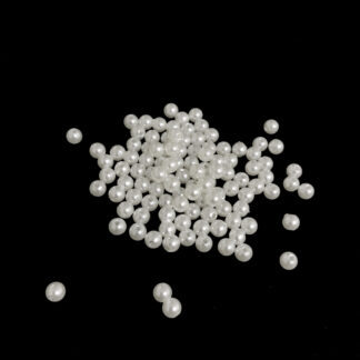 Pearly round cream white beads - diametre 5 mm - weight 50 g