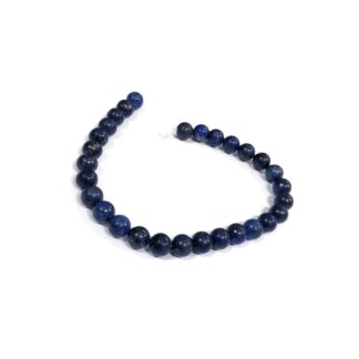 Round lapis lazuli stone beads by strand - diametre 6 mm - length 17 cm