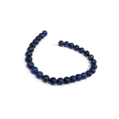 Round lapis lazuli stone beads by strand - diametre 6 mm - length 17 cm