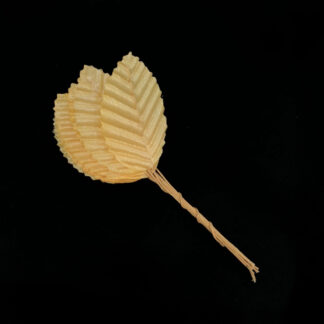 Light orange fabric leaf - size 30 x 100 mm - 10 pieces