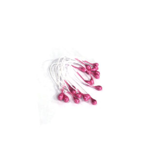 Reddish pink flower stamens - length 60 mm - 10 pieces