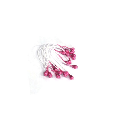 Reddish pink flower stamens - length 60 mm - 10 pieces