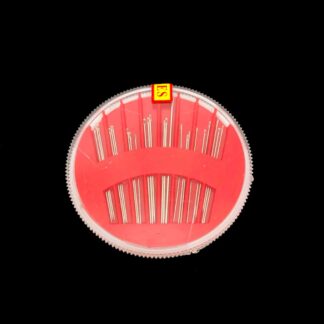Sewing needle set in round plastic box