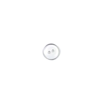 Two-hole transparent round plastic buttons - diametre 15 mm - 6 pieces