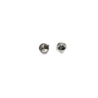 Pointed round silvery metal studs - diametre 9 mm - weight 10 g